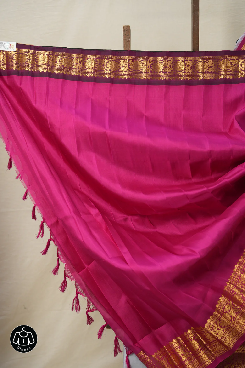 Tinted Blue Gadwal Silk Saree - SRTBGSS612