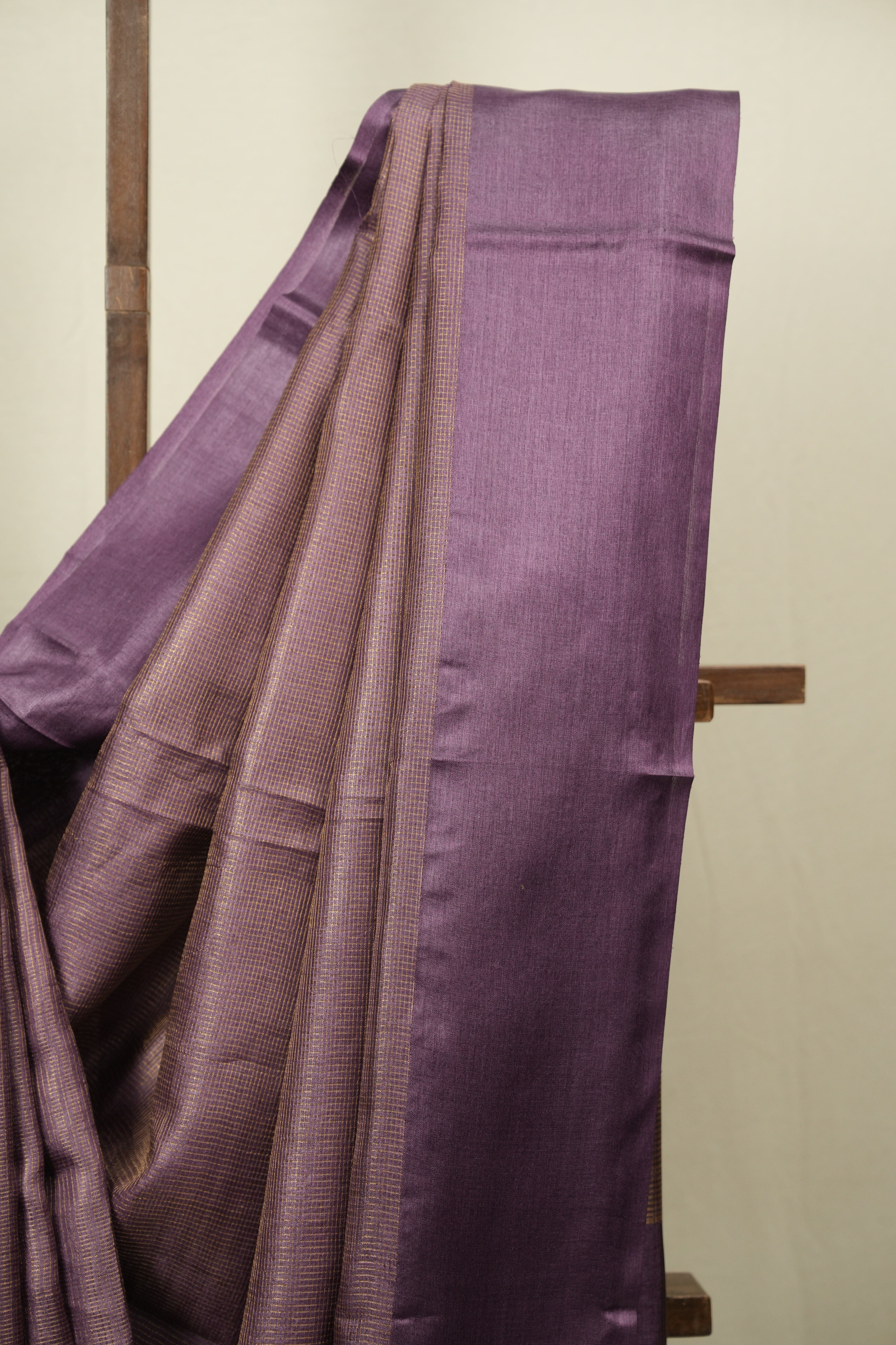 Purple Tussar Silk Saree - SRPTSS1935