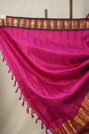 Tinted Blue Gadwal Silk Saree - SRTBGSS612