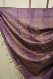 Purple Tussar Silk Saree - SRPTSS1935