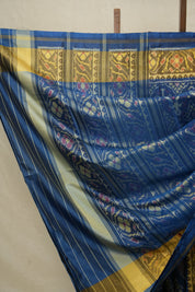 Peacock Blue Rajkot Patola Silk Saree-SRPBRPSS40EX