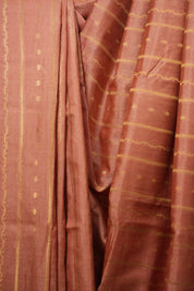 Peach Tussar Silk Saree - SRPTSS1927