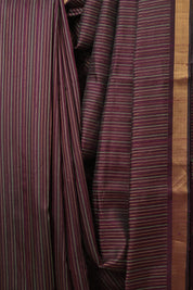 Wine Raw Silk Saree - SRWRSS985