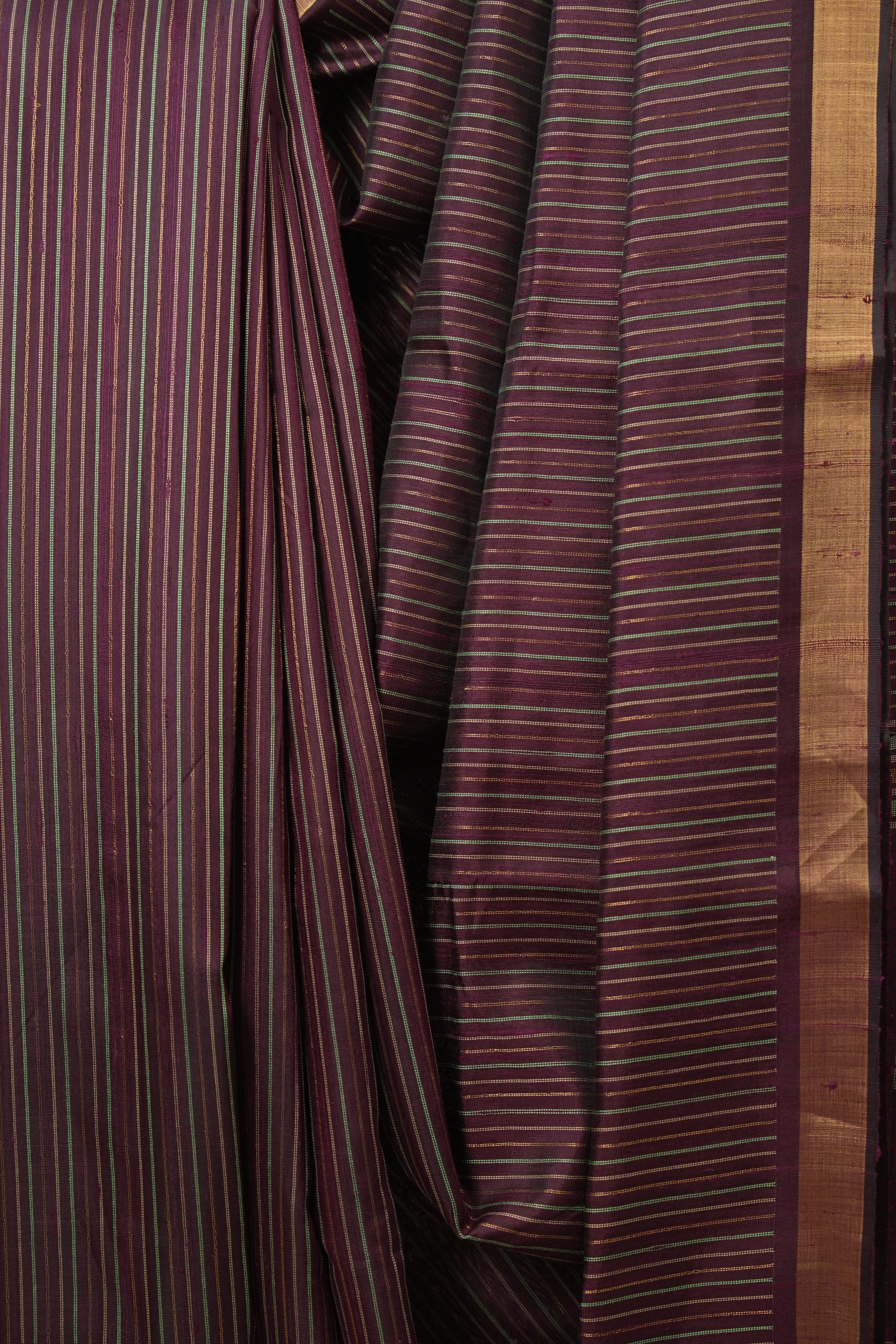 Wine Raw Silk Saree - SRWRSS985
