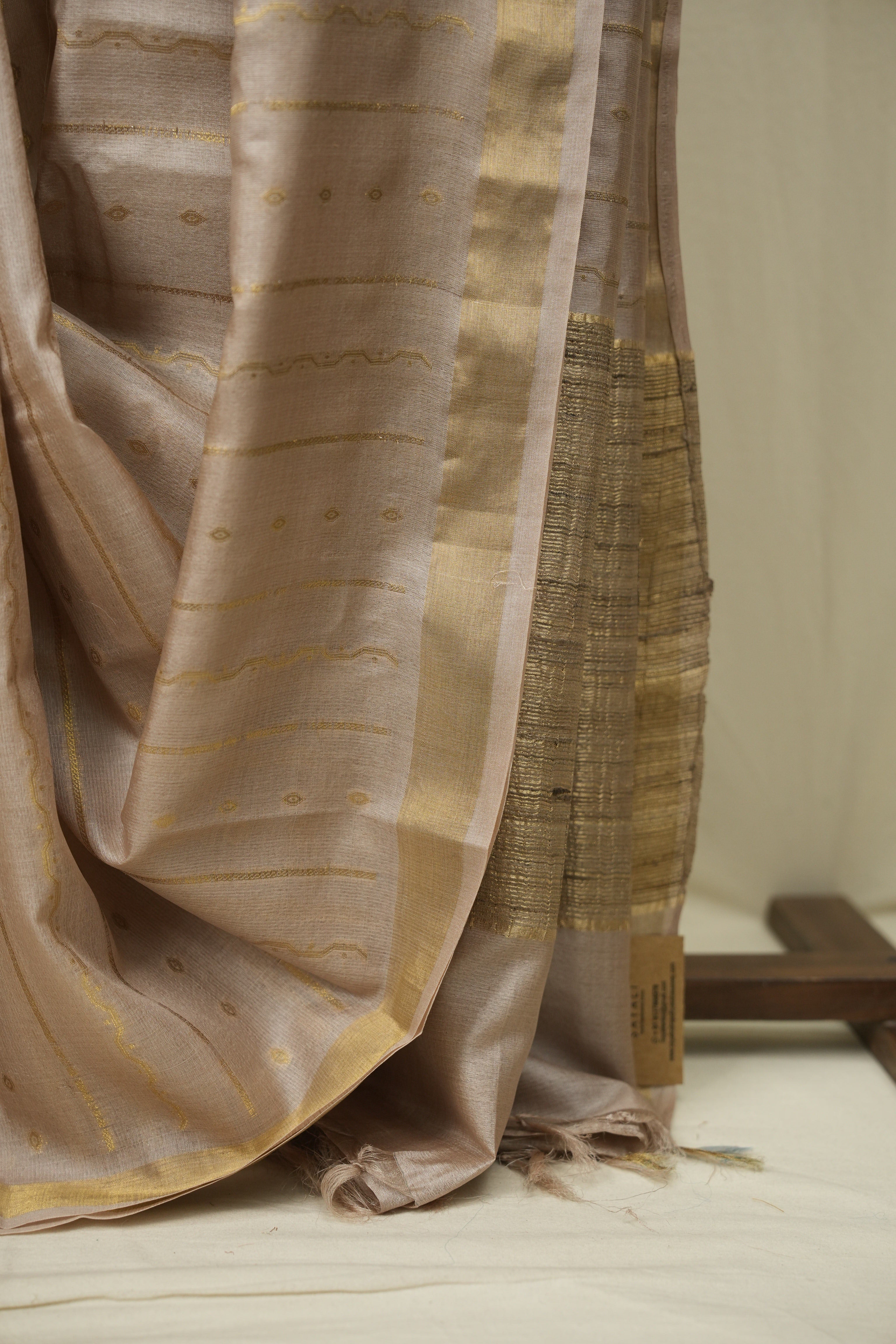 Mauve Tussar Silk Saree - SRMTSS1936