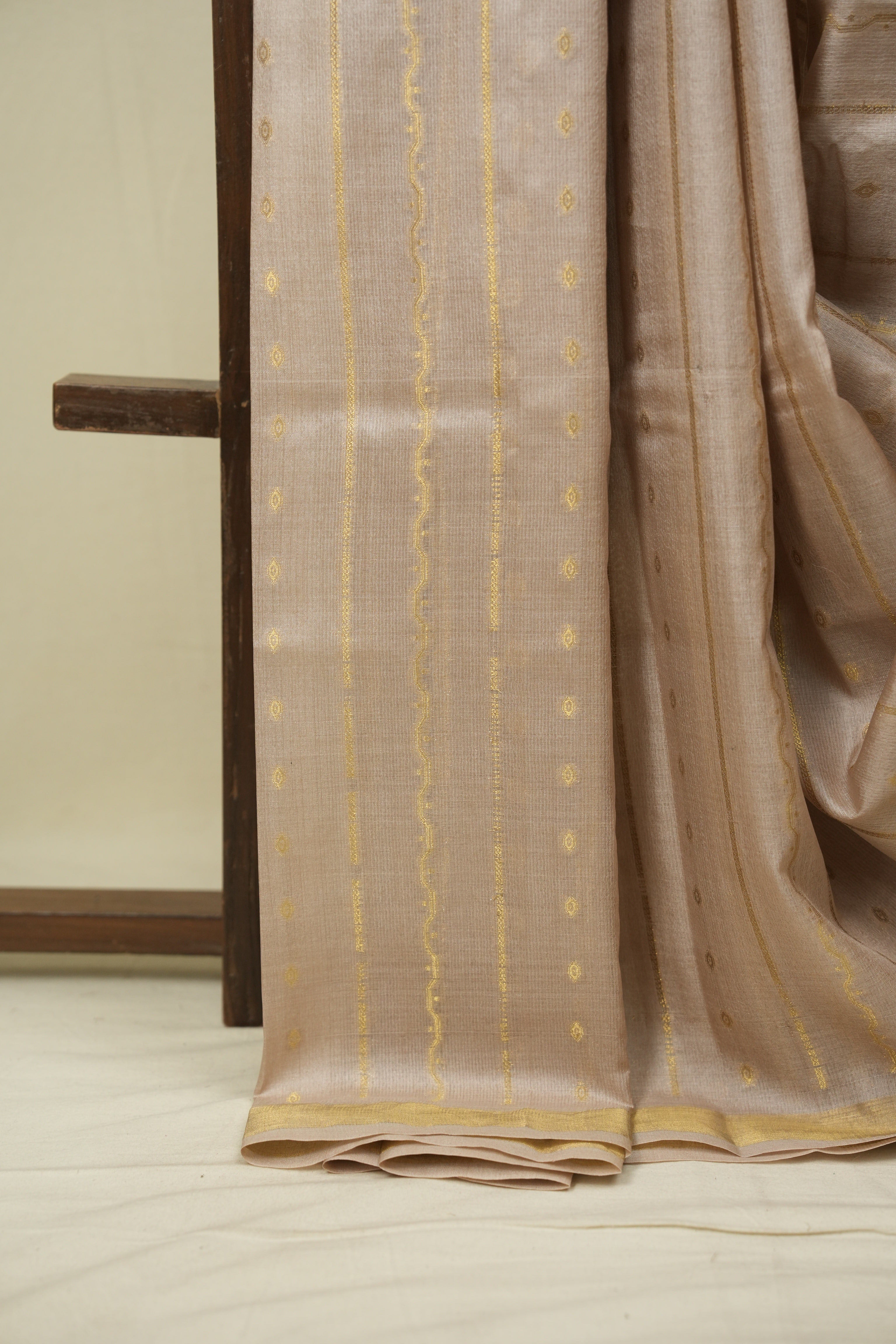 Mauve Tussar Silk Saree - SRMTSS1936