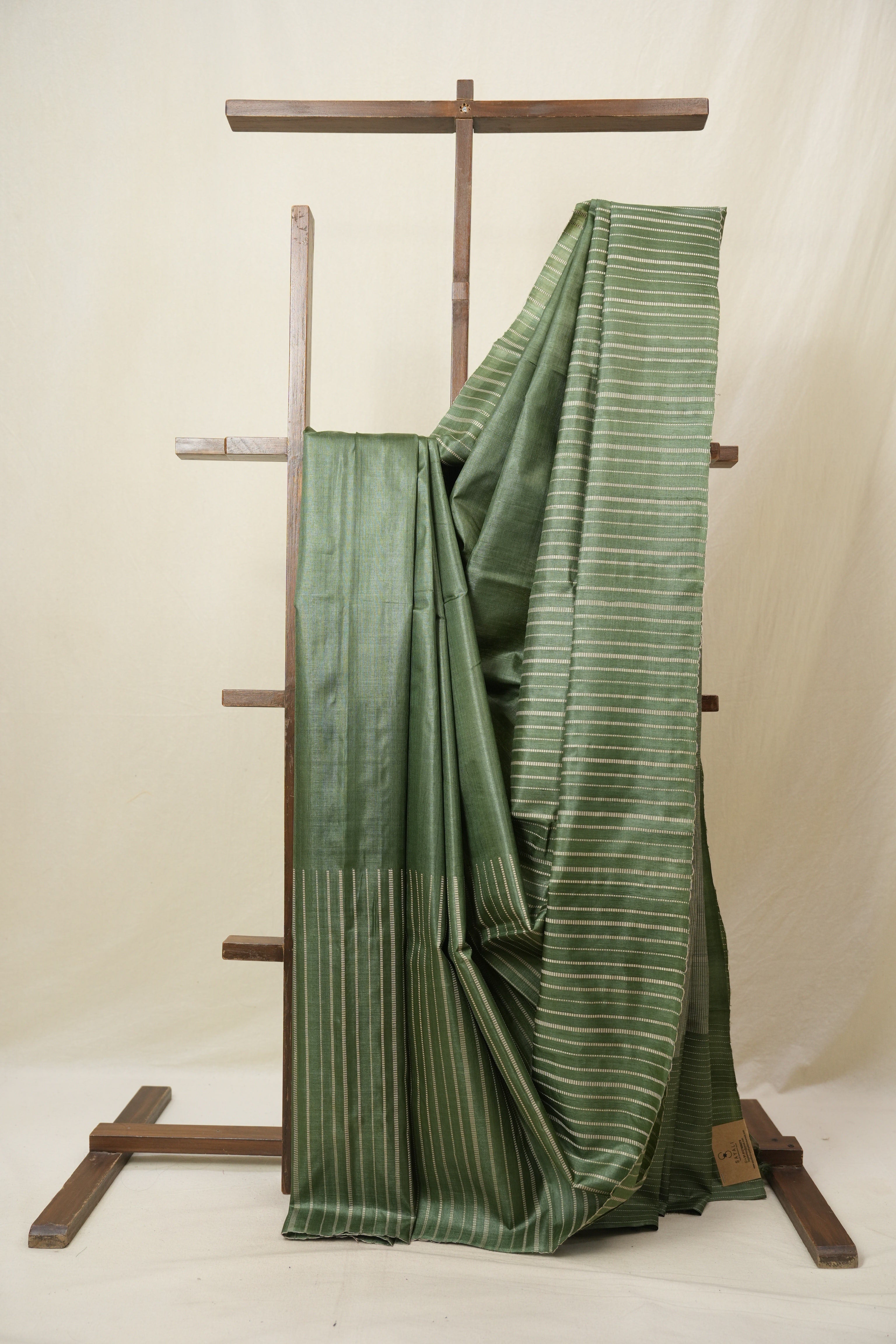 Green Tussar Silk Saree - SRGTSS1817