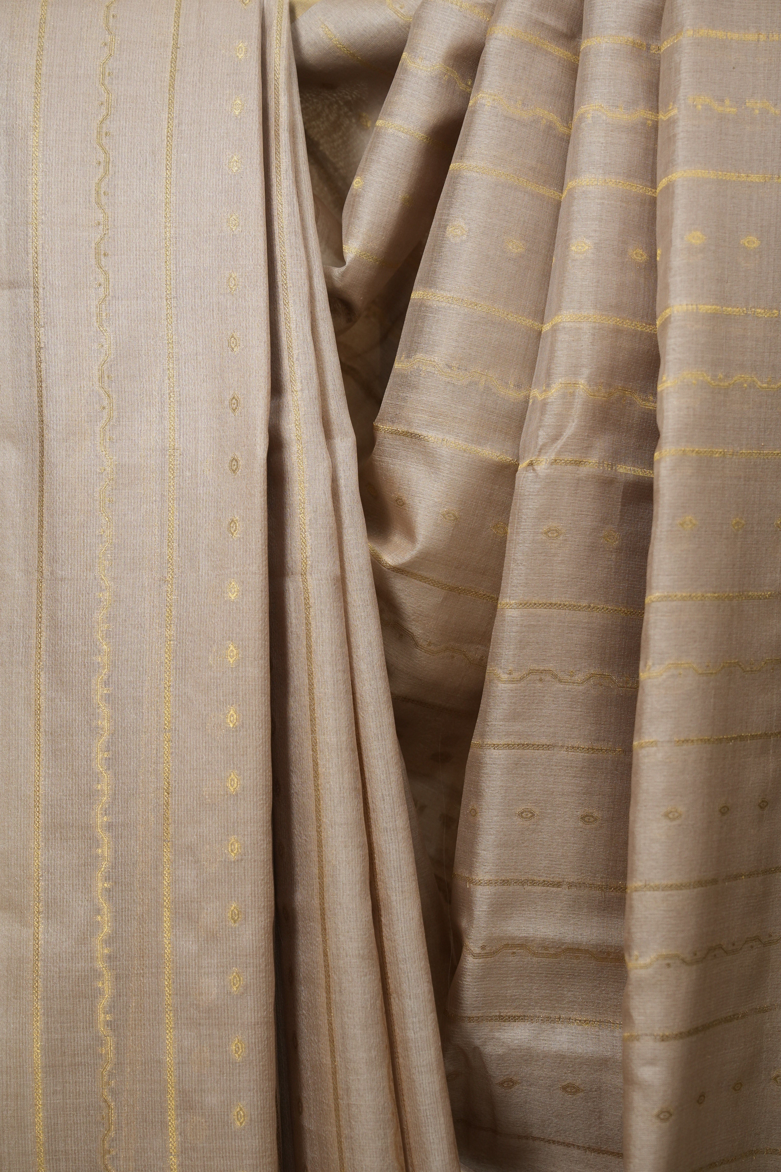 Mauve Tussar Silk Saree - SRMTSS1936
