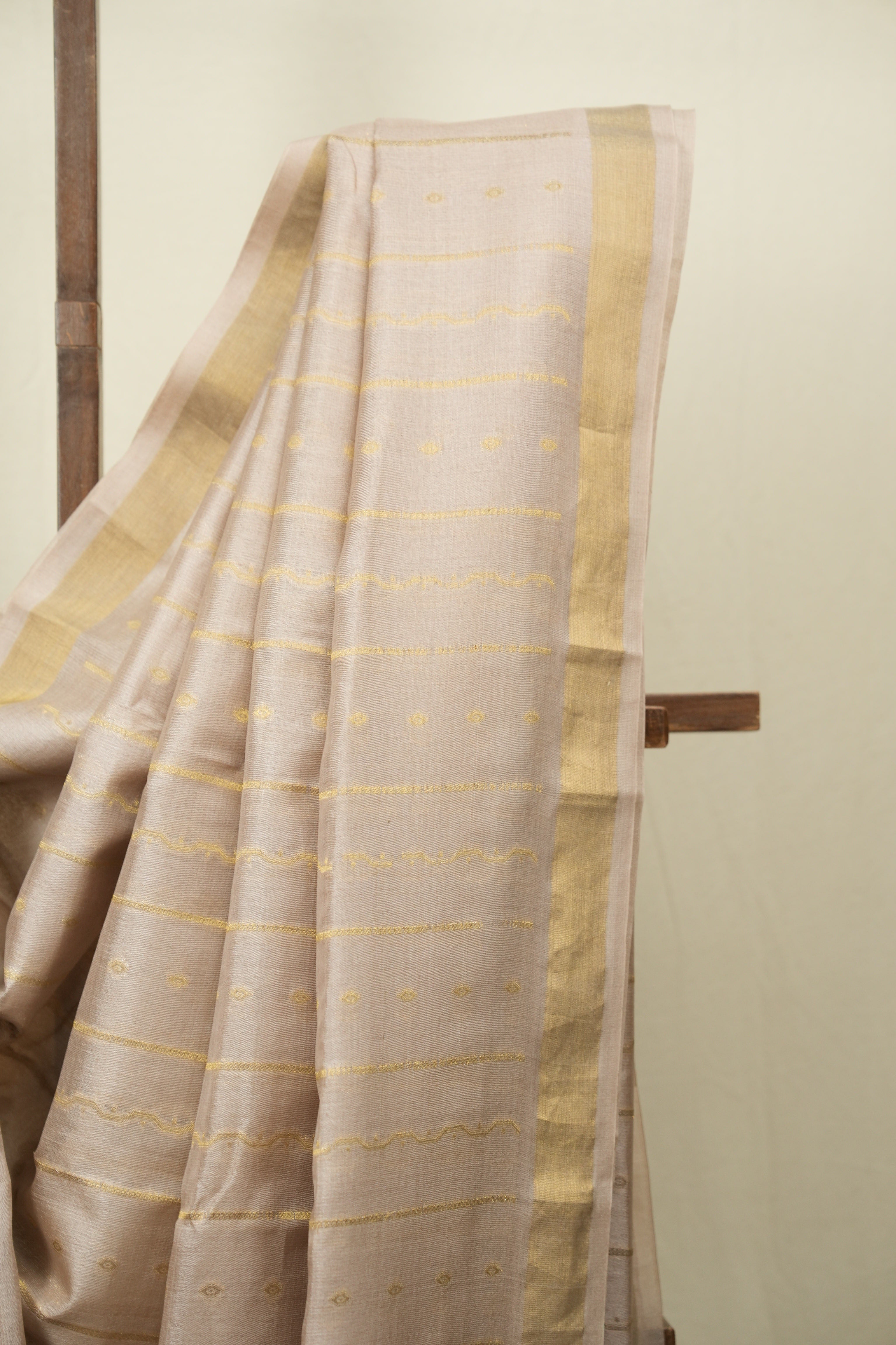 Mauve Tussar Silk Saree - SRMTSS1936