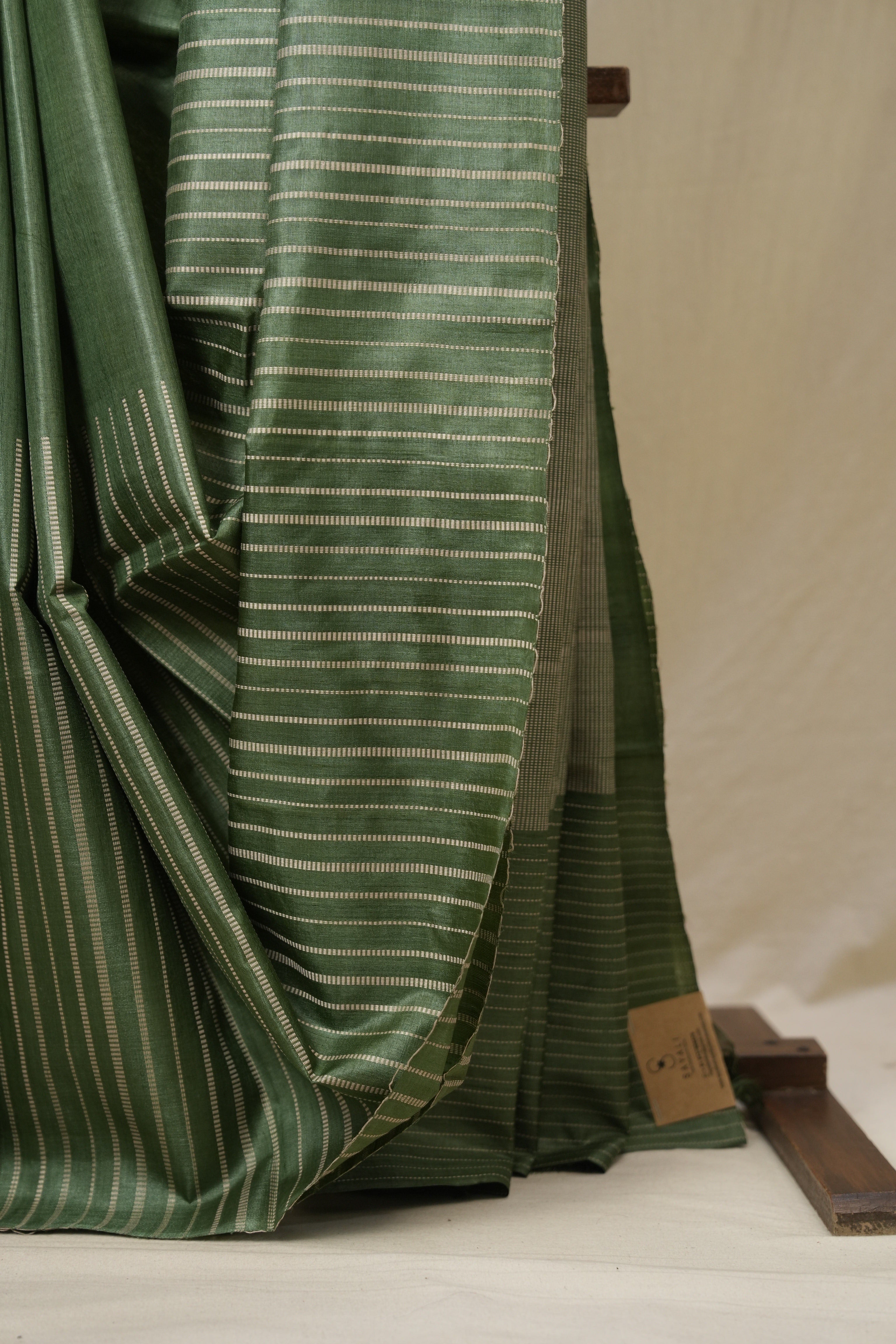Green Tussar Silk Saree - SRGTSS1817