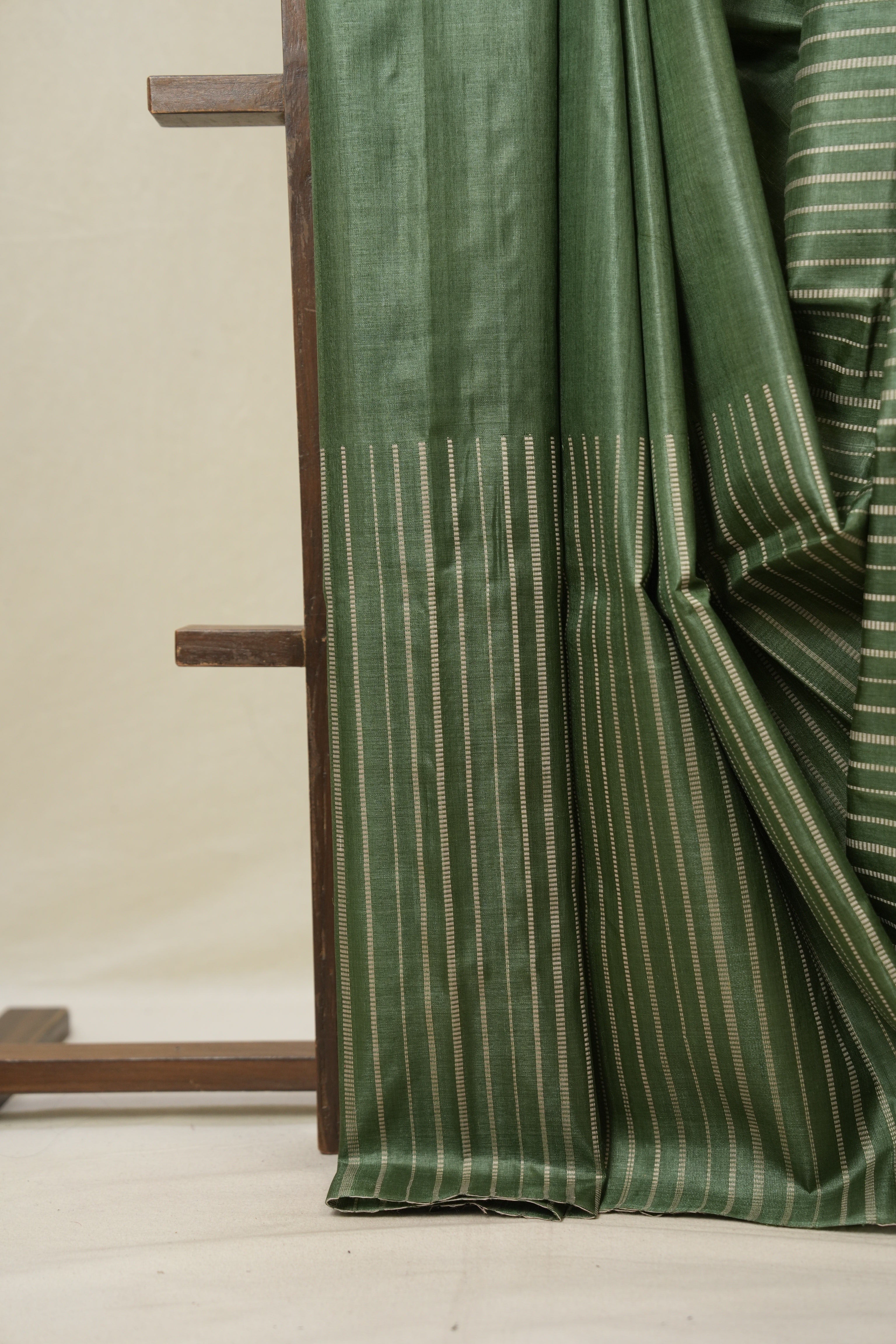Green Tussar Silk Saree - SRGTSS1817
