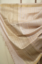 Mauve Tussar Silk Saree - SRMTSS1936