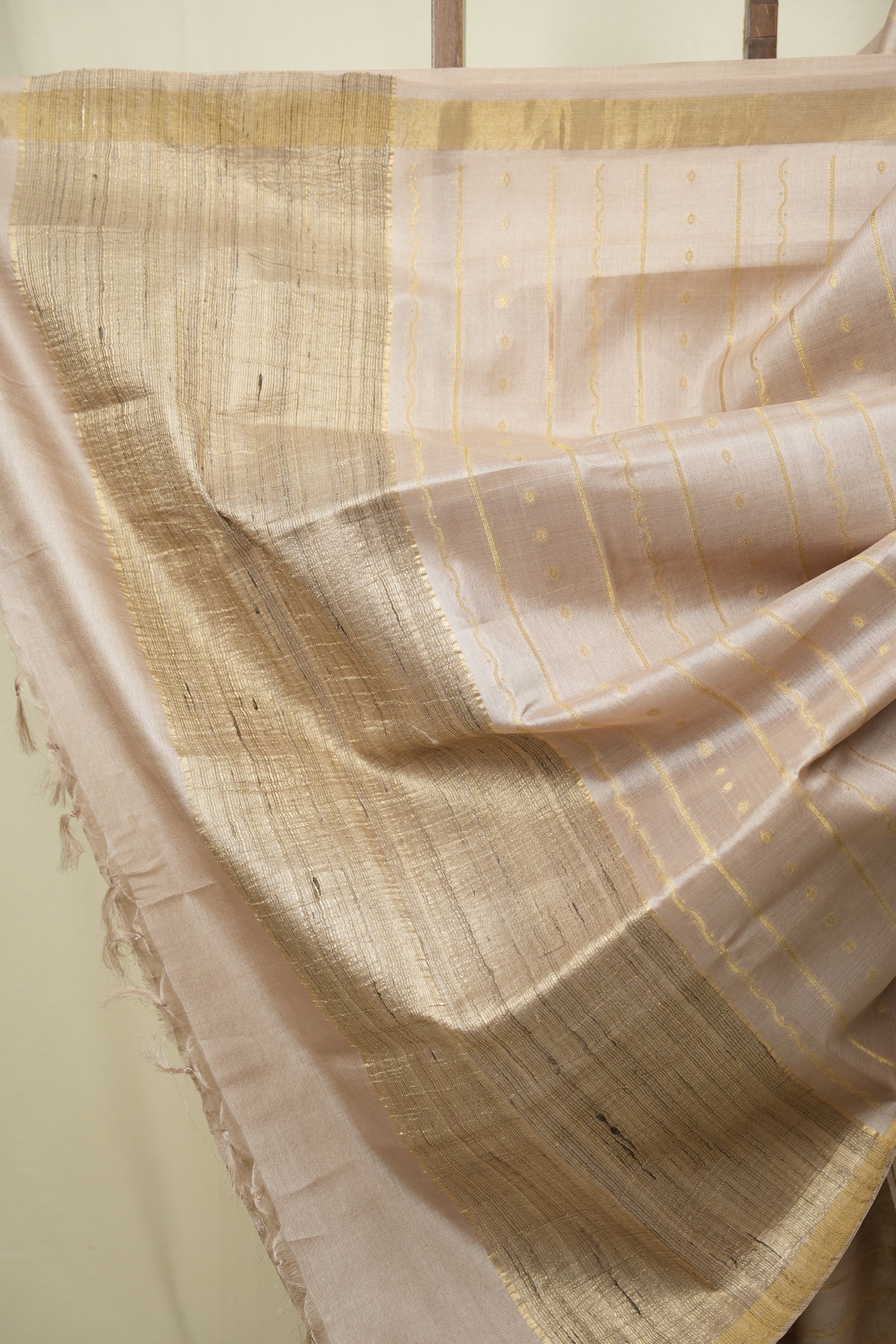 Mauve Tussar Silk Saree - SRMTSS1936