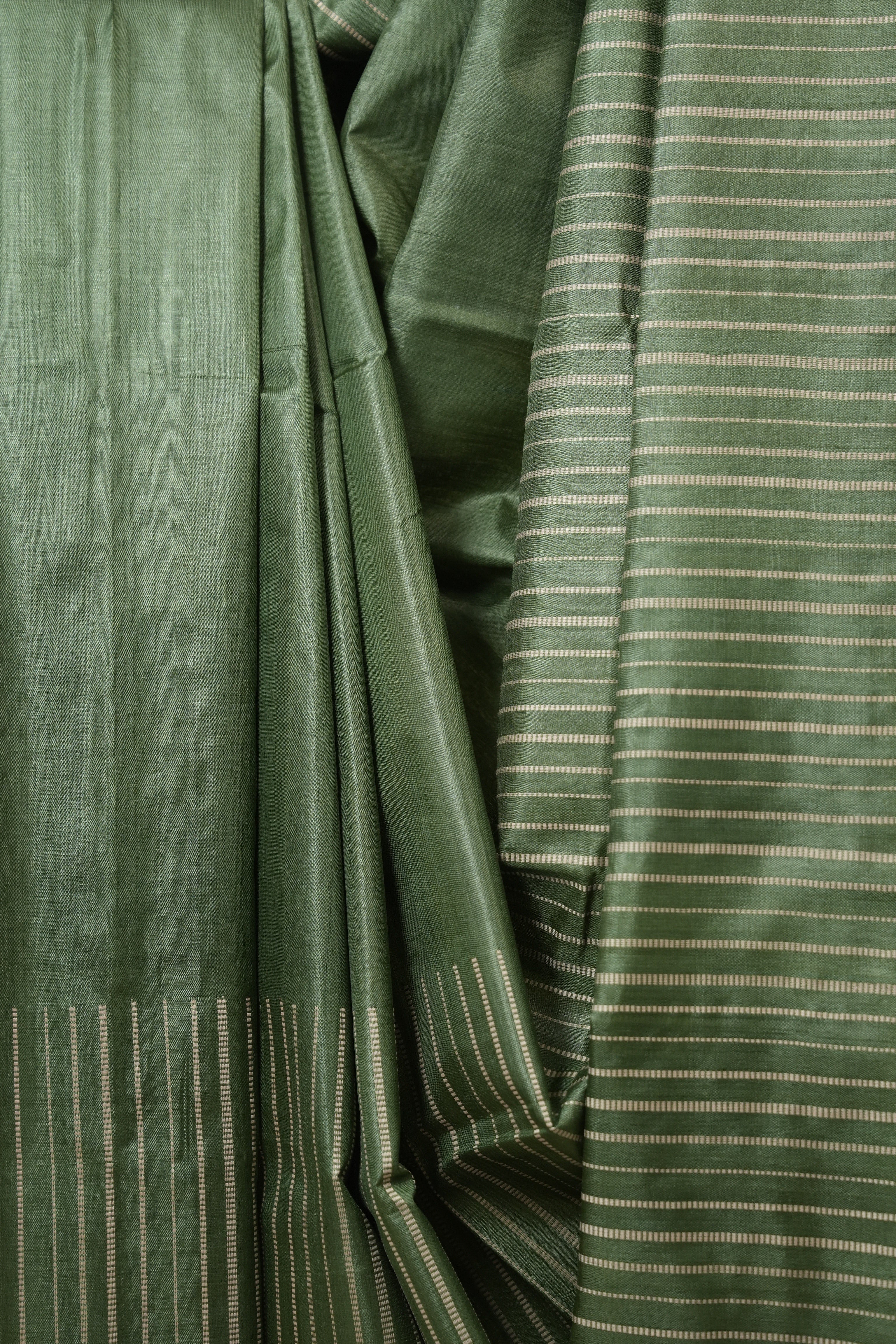 Green Tussar Silk Saree - SRGTSS1817