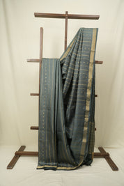 Sage Green Tussar Silk Saree - SRGTSS1926