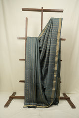 Sage Green Tussar Silk Saree - SRGTSS1926