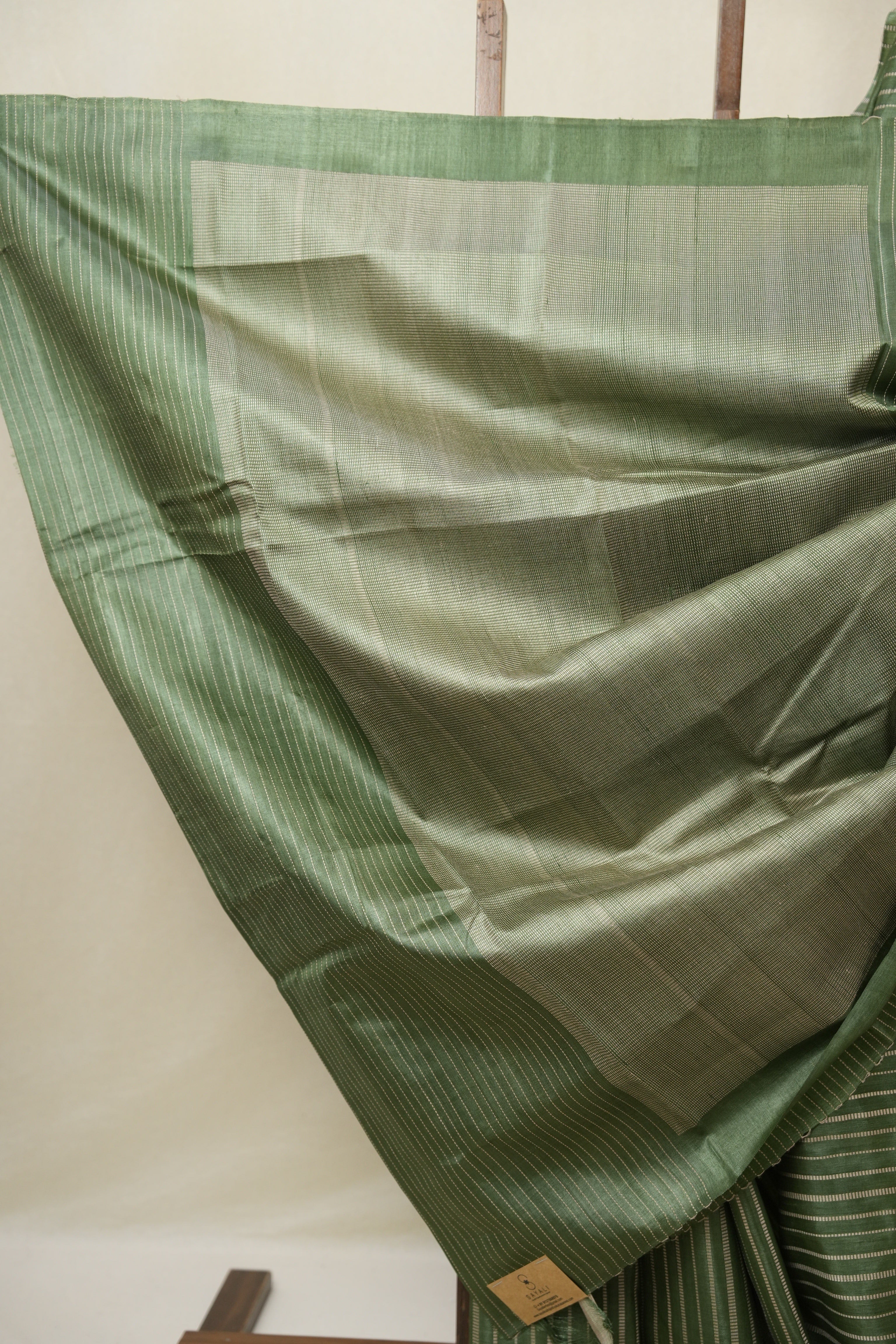 Green Tussar Silk Saree - SRGTSS1817