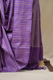 Purple Tussar Silk Saree - SRPTSS1816
