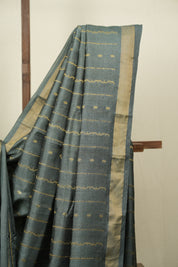 Sage Green Tussar Silk Saree - SRGTSS1926