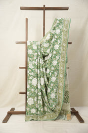 Mint Green HBP Cotton Saree - SRMGCS2862