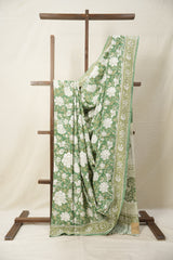 Mint Green HBP Cotton Saree - SRMGCS2862