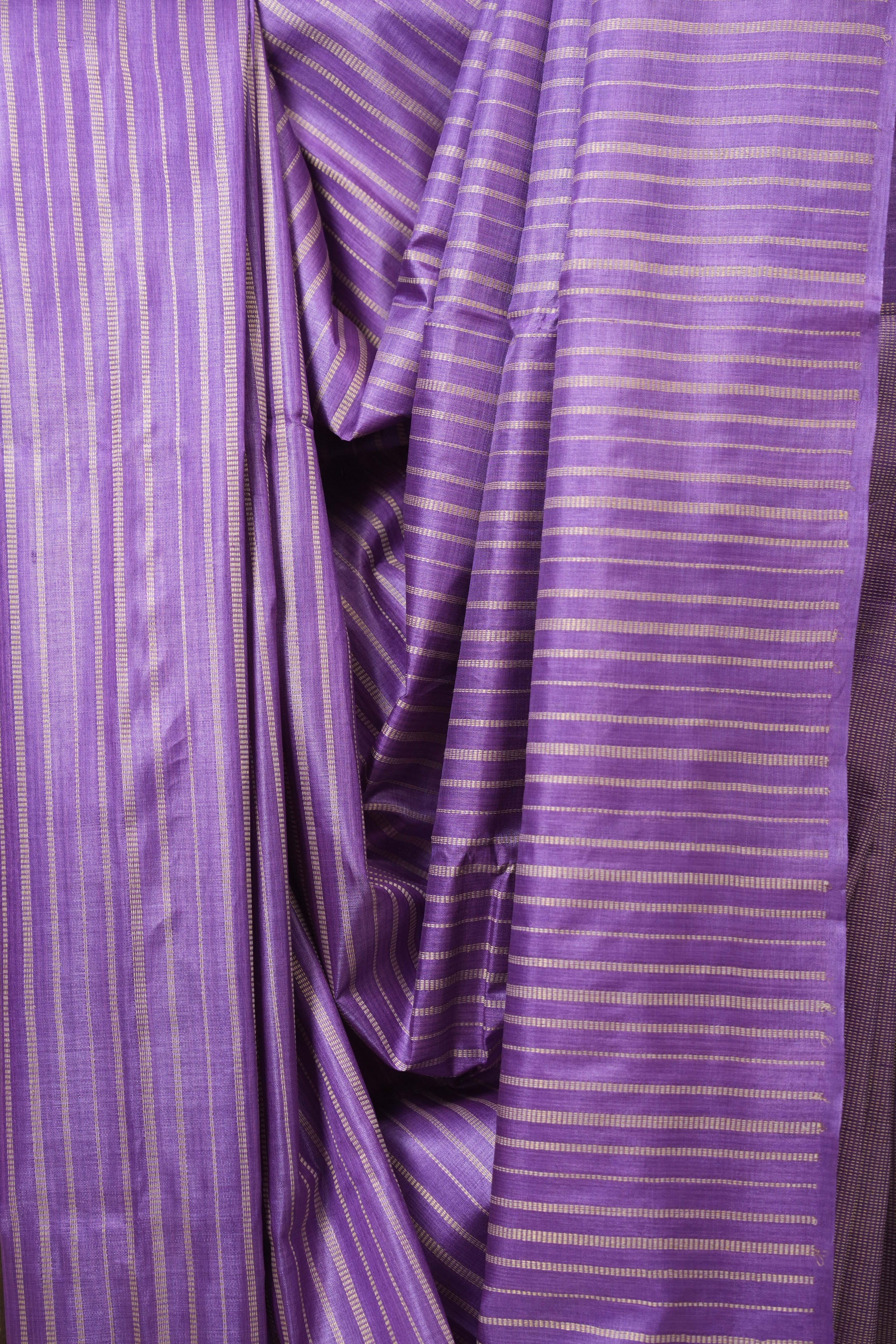 Purple Tussar Silk Saree - SRPTSS1816