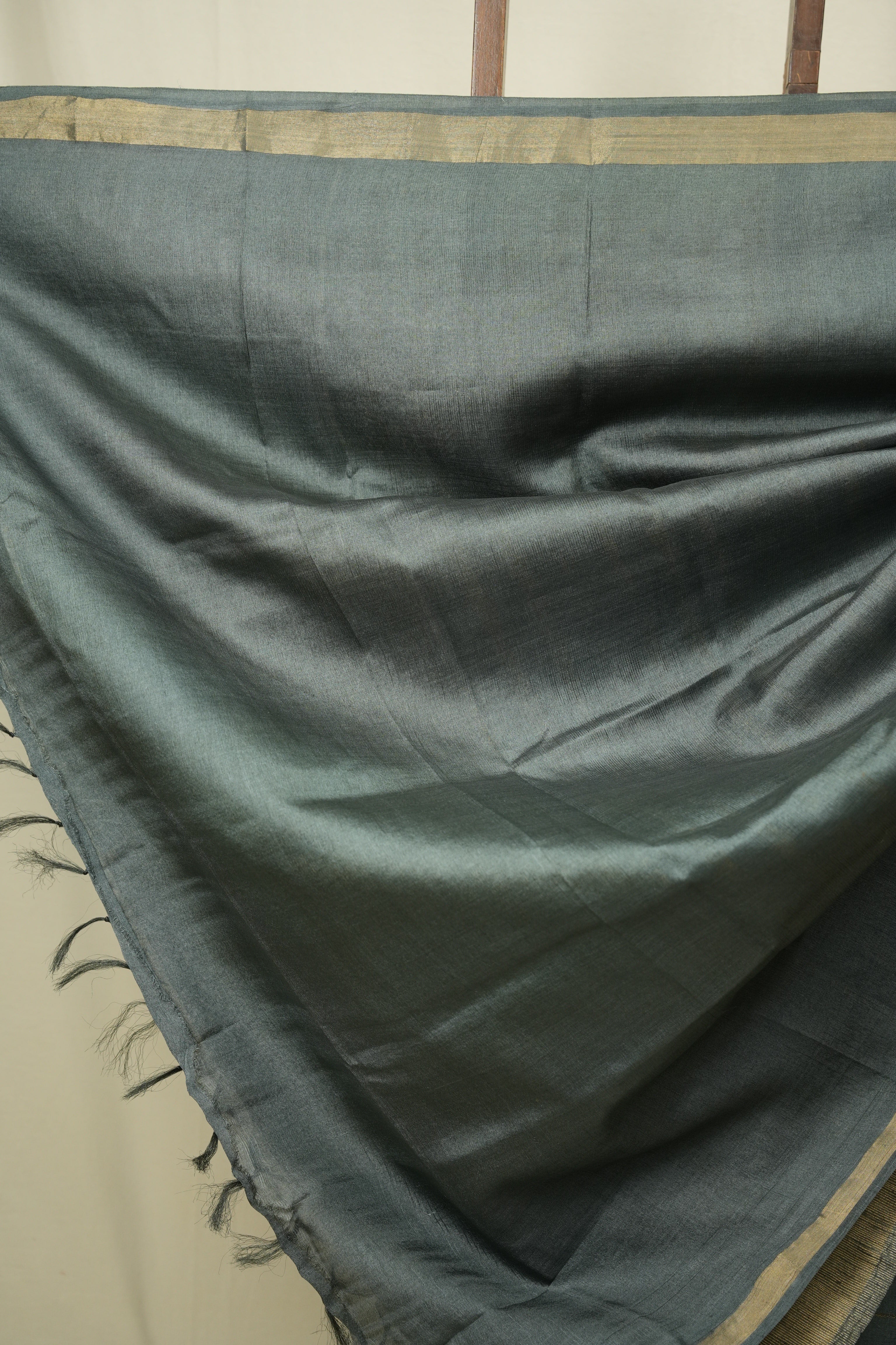Sage Green Tussar Silk Saree - SRGTSS1926