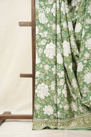 Mint Green HBP Cotton Saree - SRMGCS2862