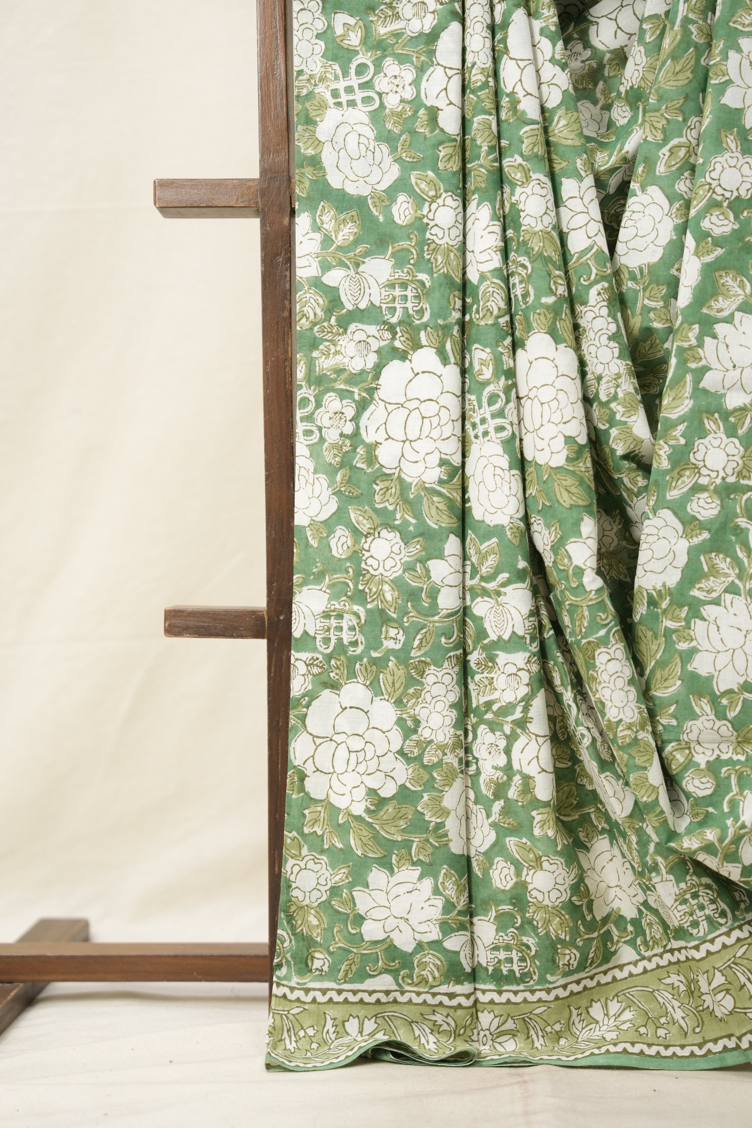 Mint Green HBP Cotton Saree - SRMGCS2862