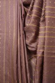 Mauve Tussar Silk Saree - SRMTSS1925