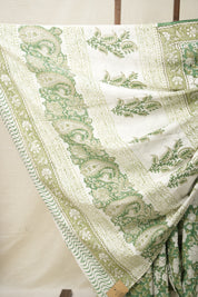 Mint Green HBP Cotton Saree - SRMGCS2862