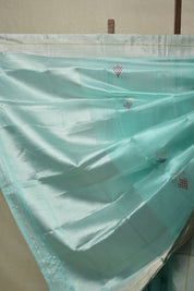 Turquoise Chanderi Silk Saree - SRTBCSS136