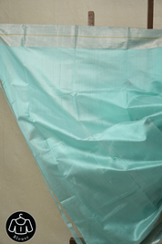 Turquoise Chanderi Silk Saree - SRTBCSS136