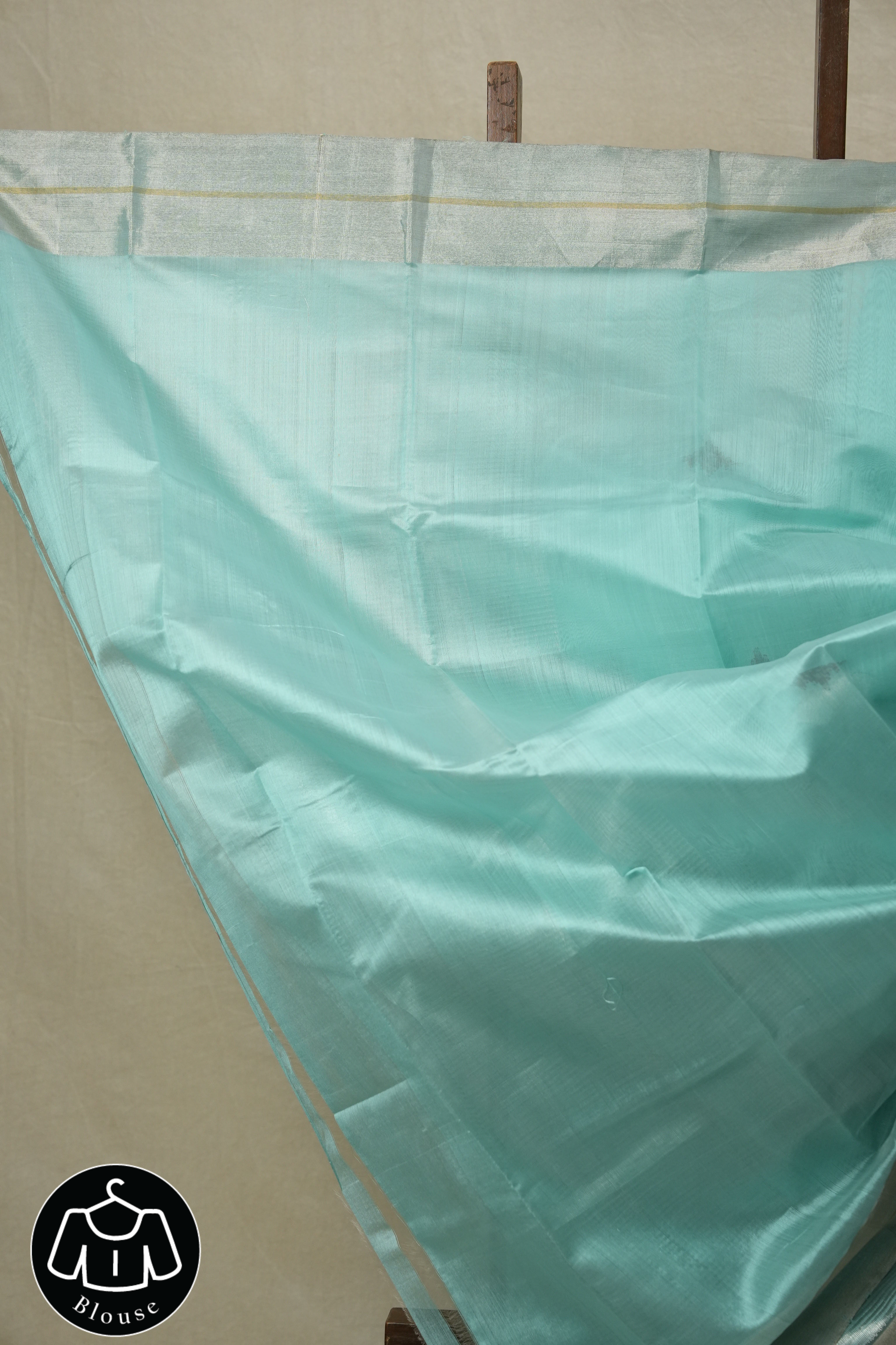 Turquoise Chanderi Silk Saree - SRTBCSS136