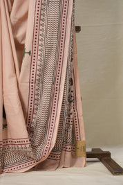Rose Pink HBP Cotton Saree - SRRPCS2861