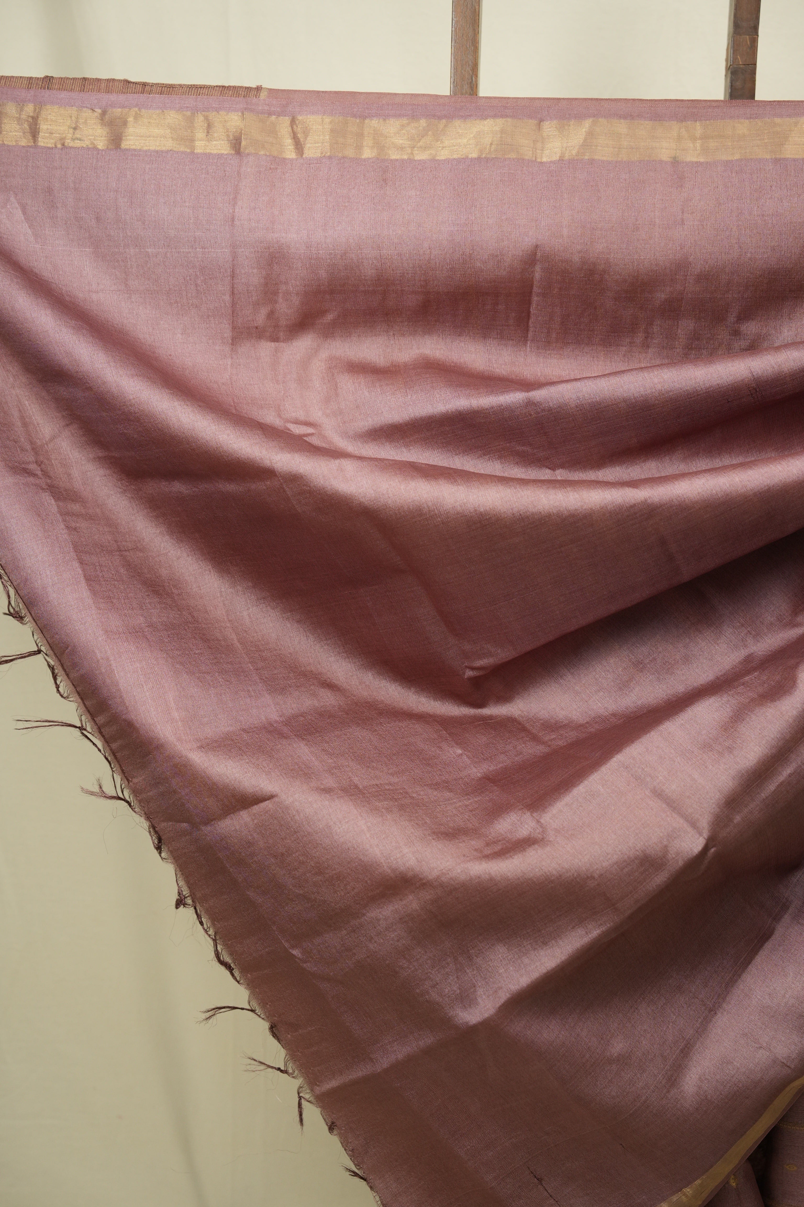 Mauve Tussar Silk Saree - SRMTSS1925