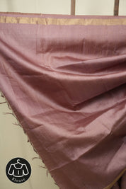 Mauve Tussar Silk Saree - SRMTSS1925