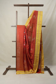 Tomato Red Chanderi Silk Saree - SRTRCSS233