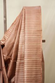 Peach Tussar Silk Saree - SRPTSS1815