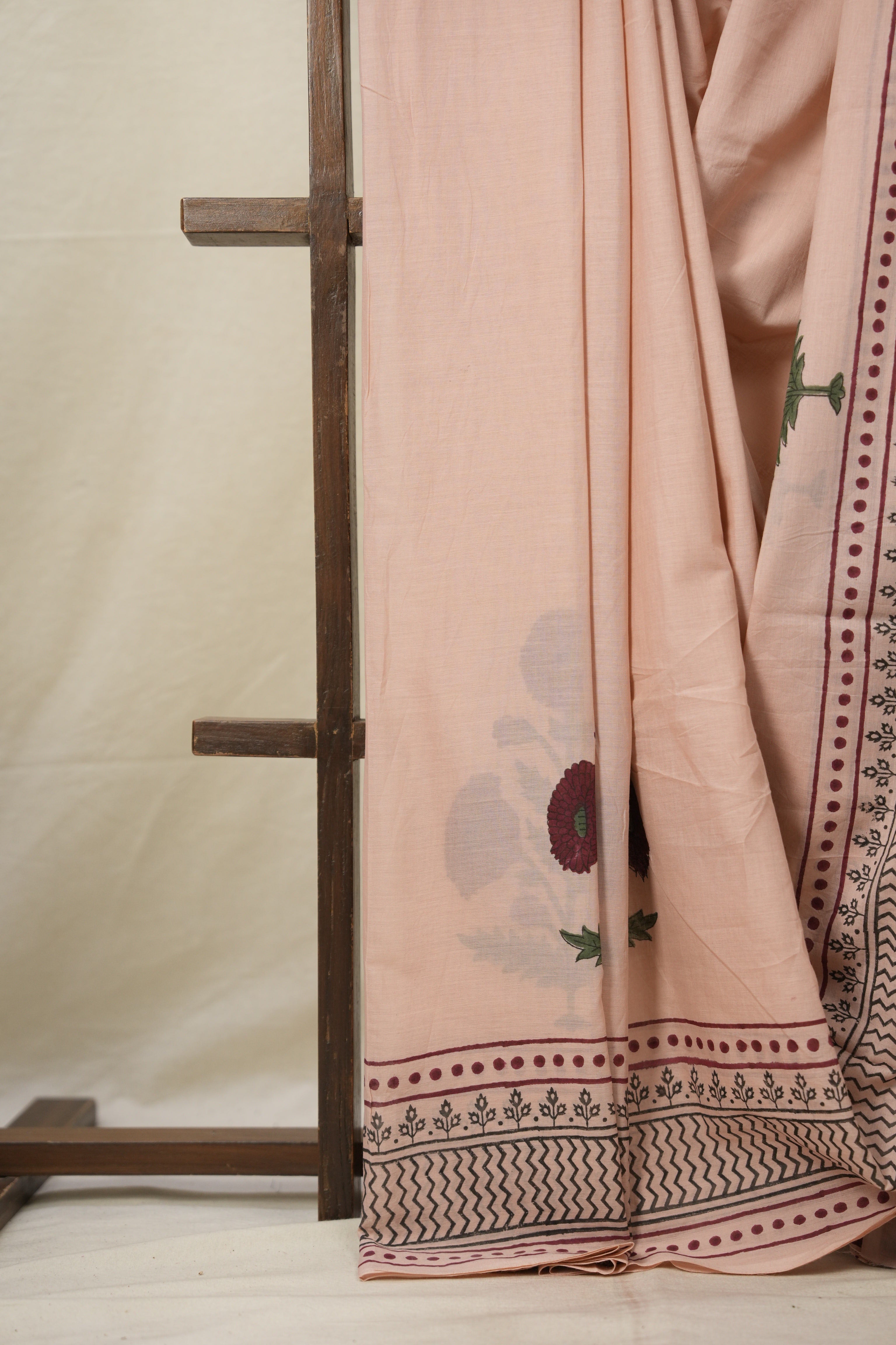 Rose Pink HBP Cotton Saree - SRRPCS2861
