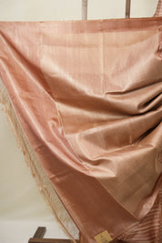 Peach Tussar Silk Saree - SRPTSS1815