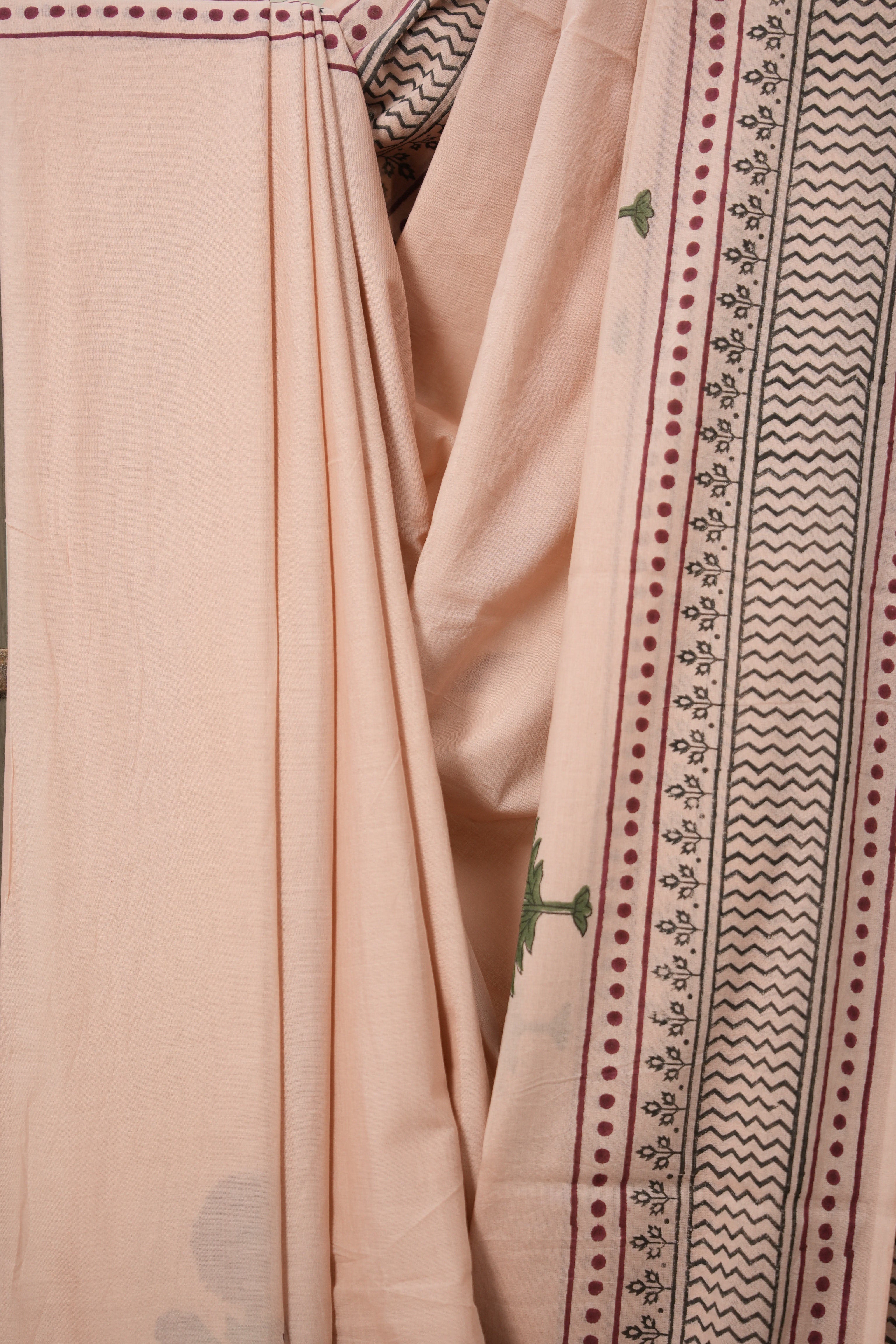 Rose Pink HBP Cotton Saree - SRRPCS2861