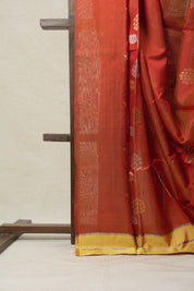 Tomato Red Chanderi Silk Saree - SRTRCSS233