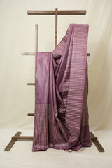 Pink Tussar Silk Saree - SRPTSS1813