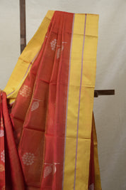 Tomato Red Chanderi Silk Saree - SRTRCSS233