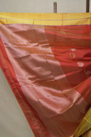 Tomato Red Chanderi Silk Saree - SRTRCSS233