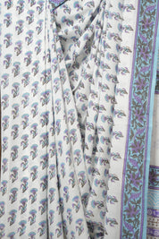 Ivory Lavender HBP Cotton Saree - SRILCS3348