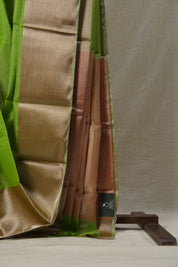 Parrot Green Chanderi Silk Saree-SRPGCSS39