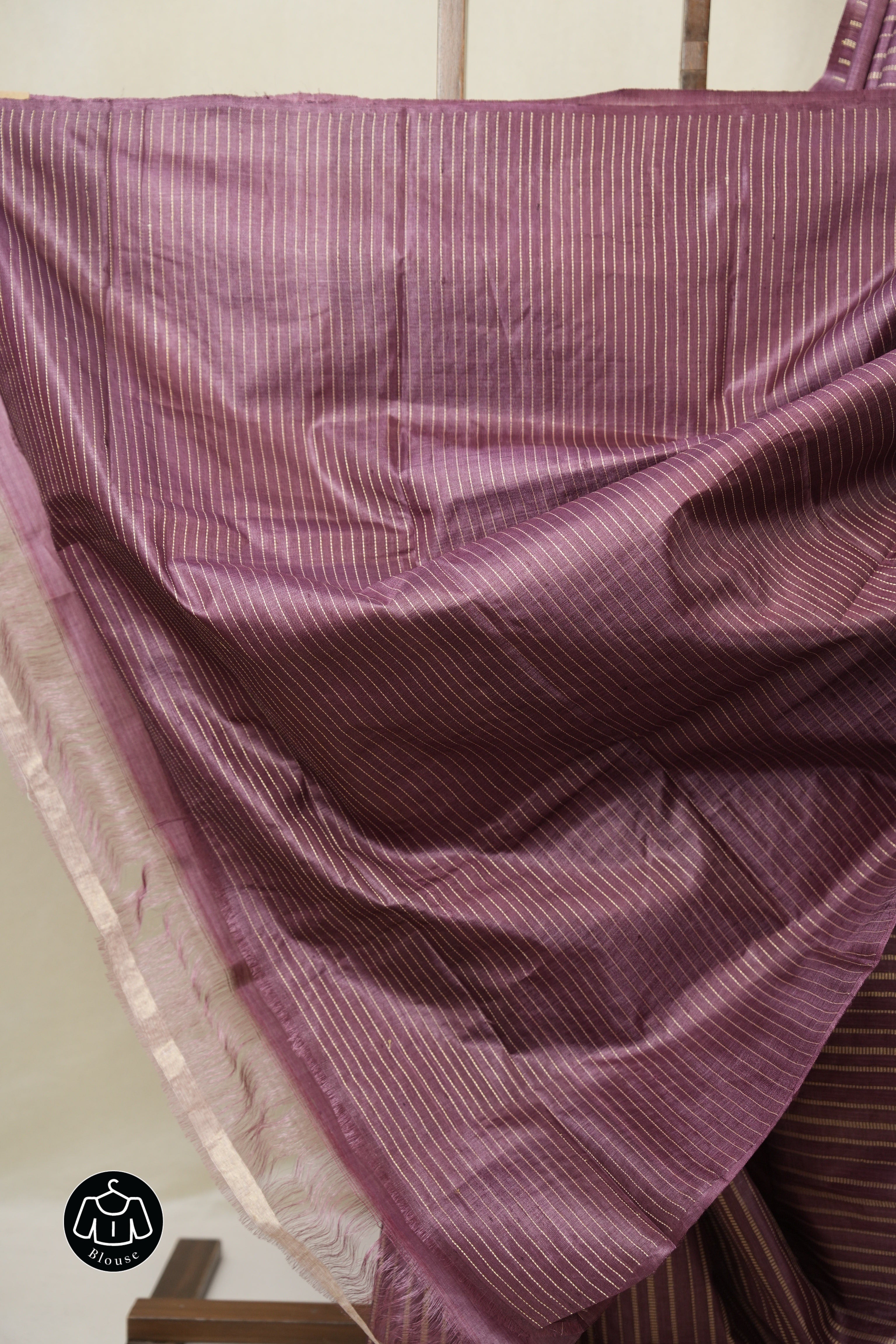 Pink Tussar Silk Saree - SRPTSS1813