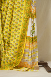 Yellow HBP Cotton Saree - SRYCS3365